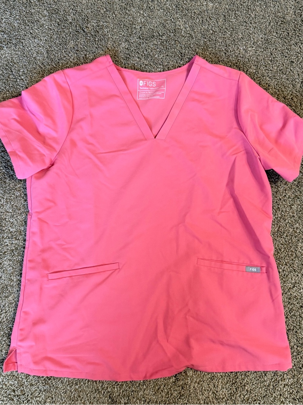 FIGS Casma Three Pocket Scrub Top Quartz Pink Women’s Size XL Nurse Hospital